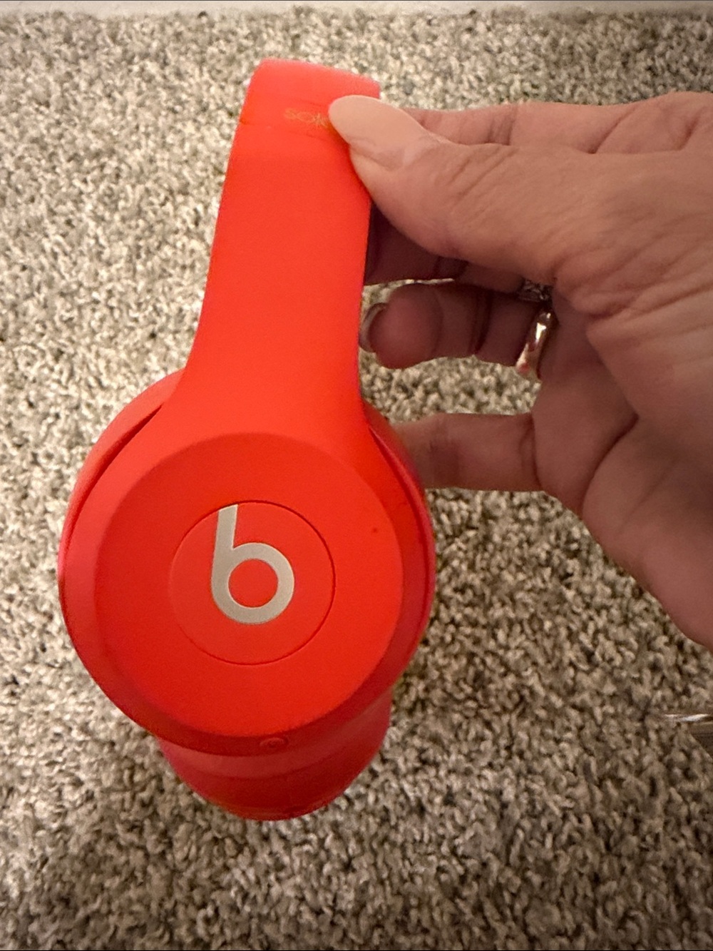 Beats Solo Wireless Headphones in Bright Red